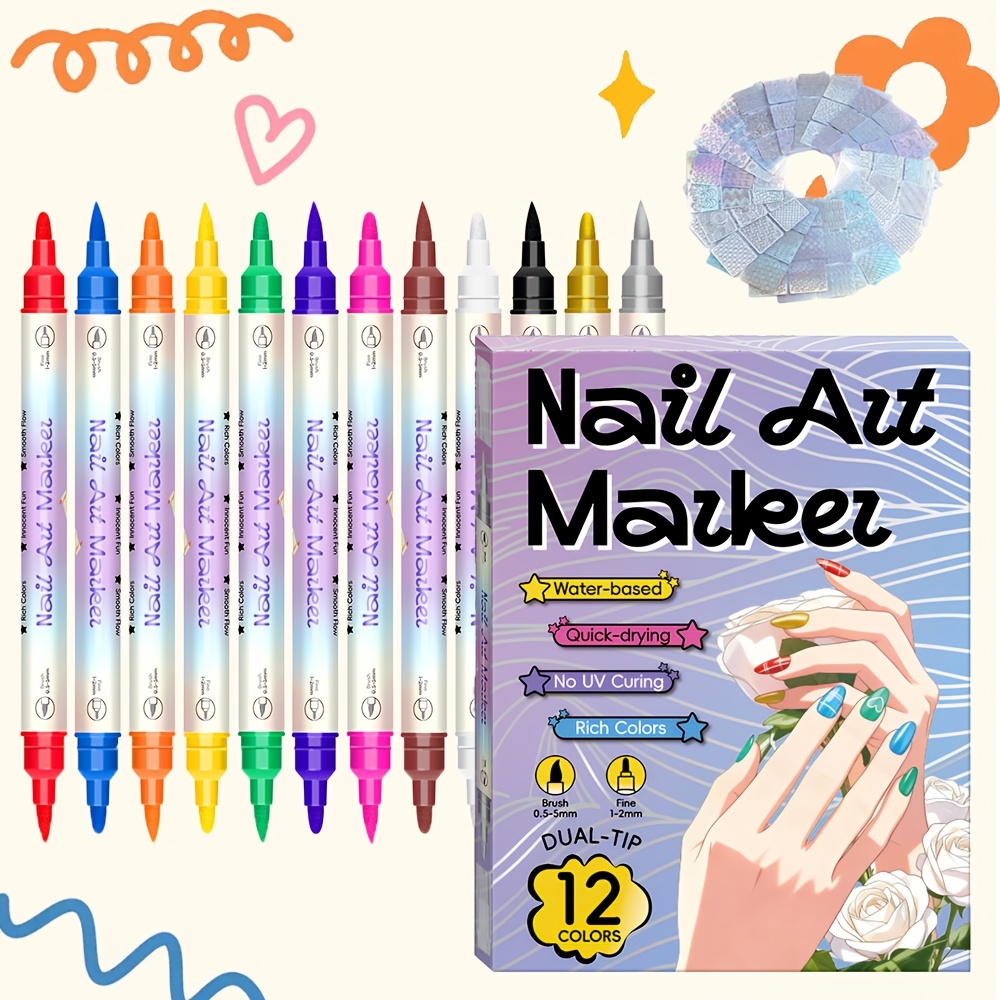Copic Marker Sketch - 12 Renkli Tırnak Sanatı Kalem Seti
