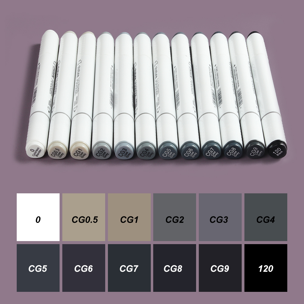THOTUNE 12 Renk Sıcak Gri Seri - Copic Marker Sketch incelemesi ve fiyatı